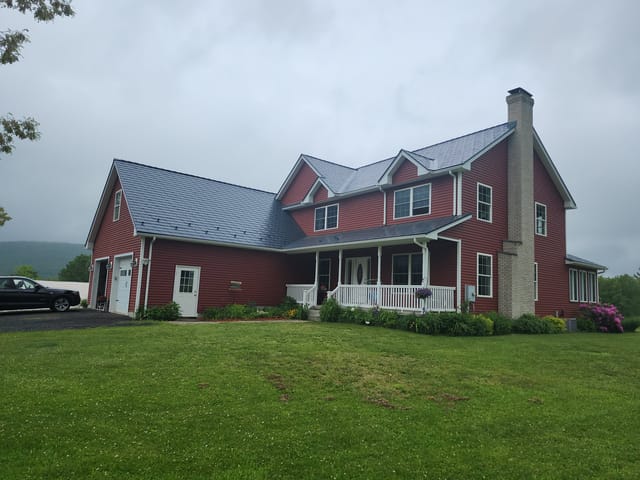 Deep Charcoal Interlock metal roof in Southwick, MA