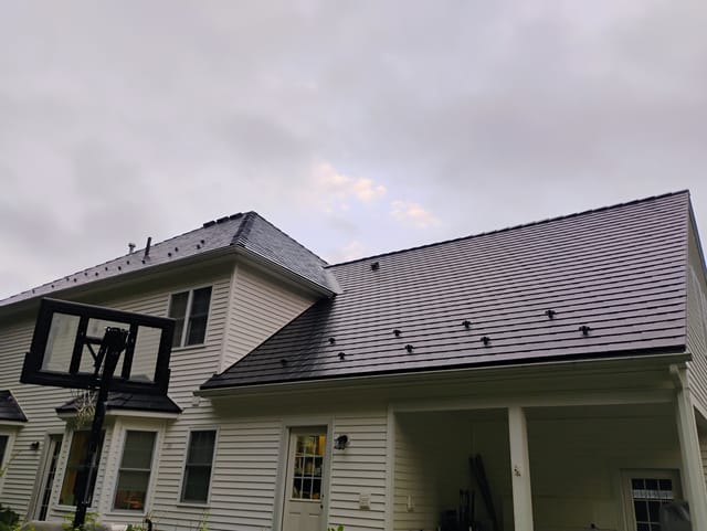 Black Interlock metal roof in West Boylston, MA