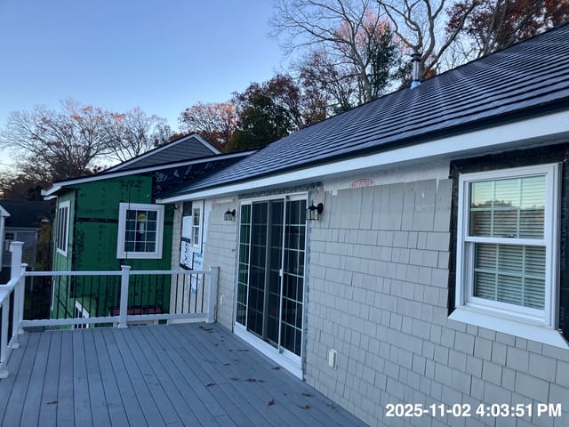 Deep Charcoal Interlock metal roof in North Attleboro, MA