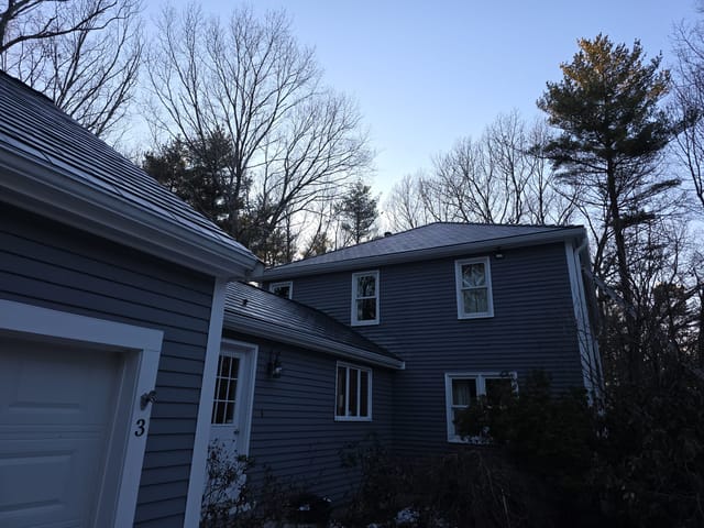 Deep Charcoal Interlock metal roof in Westford, MA