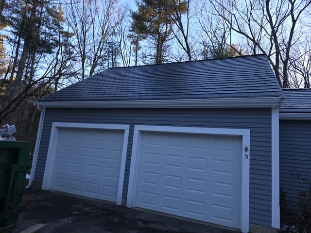 Deep Charcoal Interlock metal roof in Westford, MA