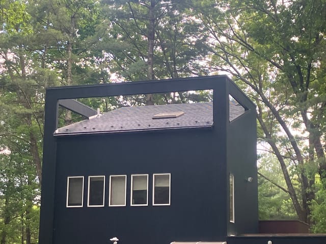 Deep Charcoal Interlock metal roof in Concord, MA