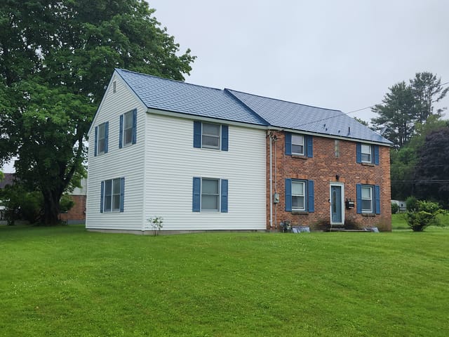 Deep Charcoal Interlock metal roof in Pittsfield, MA