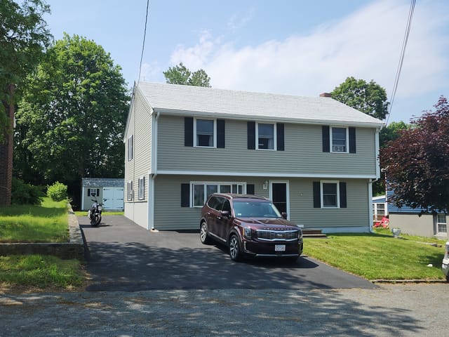 Deep Charcoal Interlock metal roof in Lynn, MA