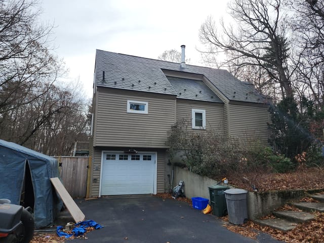 Charcoal Grey Interlock metal roof in Derry, NH
