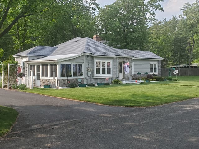 Charcoal Grey Interlock metal roof in Keene, NH