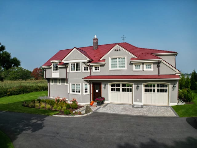 Charcoal Grey Interlock metal roof in North Hampton, NH