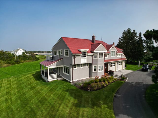 Charcoal Grey Interlock metal roof in North Hampton, NH