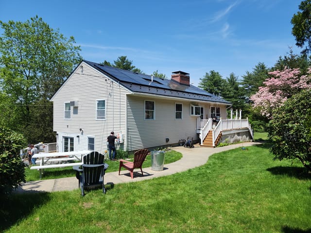 Black Interlock metal roof in Windham, NH