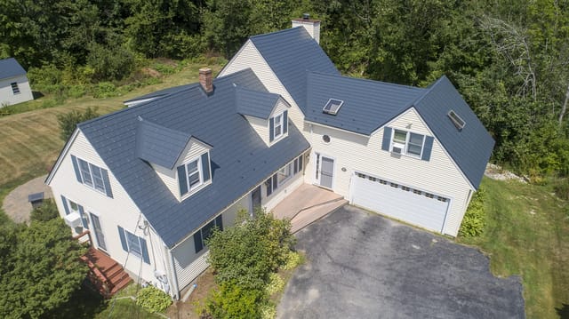 Deep Charcoal Interlock metal roof in Hooksett, NH
