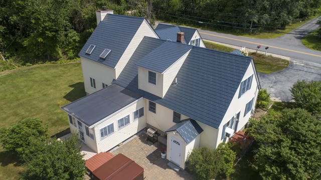 Deep Charcoal Interlock metal roof in Hooksett, NH
