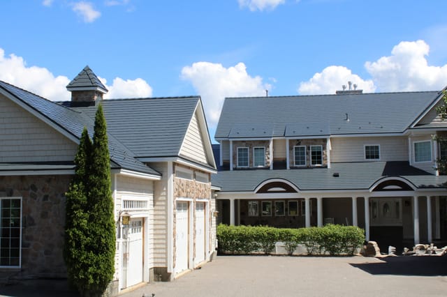 Deep Charcoal Interlock metal roof in Center Harbor, NH