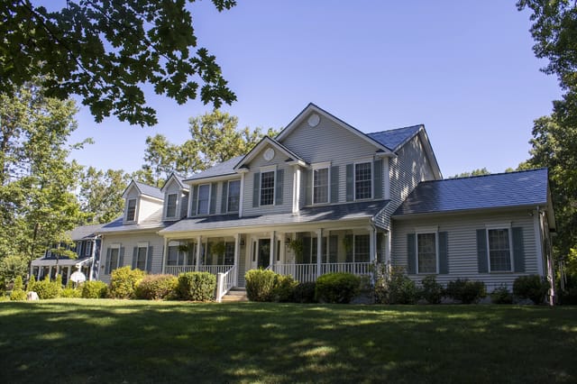 Deep Charcoal Interlock metal roof in Hooksett, NH