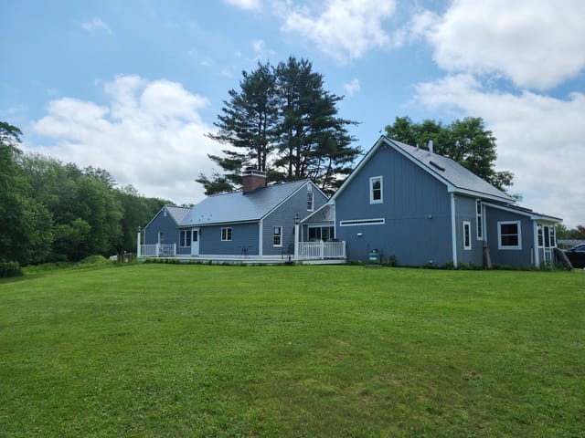 Deep Charcoal Interlock metal roof in Northwood, NH