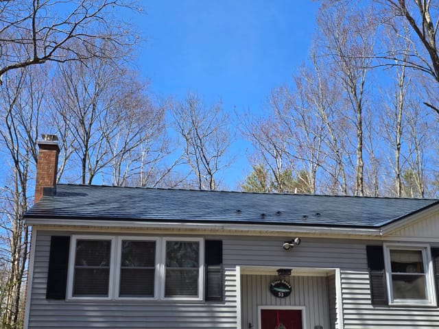 Deep Charcoal Interlock metal roof in Epping, NH