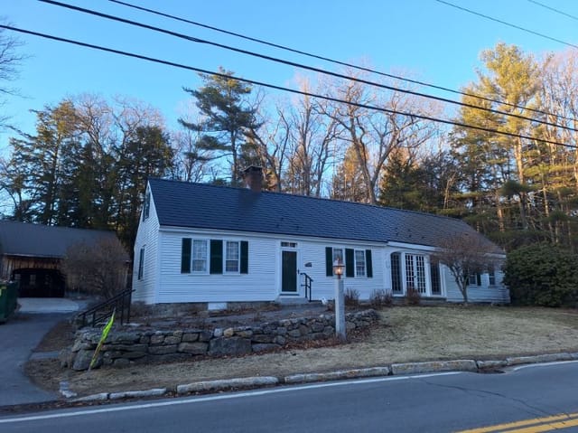 Deep Charcoal Interlock metal roof in Hillsboro, NH