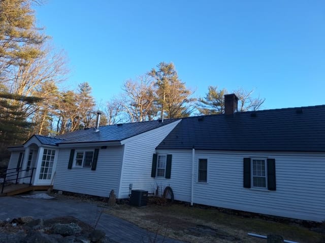 Deep Charcoal Interlock metal roof in Hillsboro, NH
