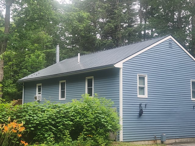 Deep Charcoal Interlock metal roof in Bow, NH