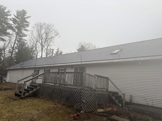 Deep Charcoal Interlock metal roof in New Hampton, NH