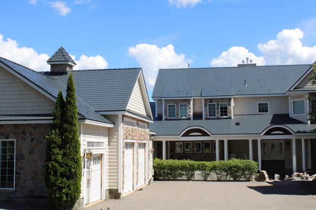 Deep Charcoal Interlock metal roof in Center Harbor, NH