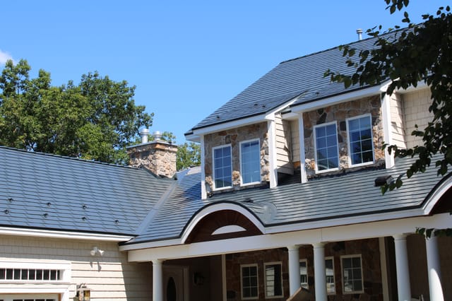Deep Charcoal Interlock metal roof in Center Harbor, NH