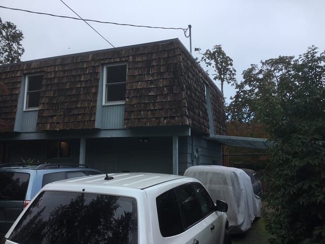Deep Charcoal Interlock metal roof in Eugene, OR