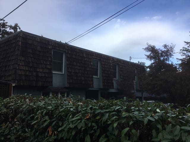 Deep Charcoal Interlock metal roof in Eugene, OR