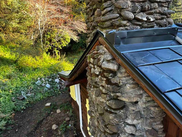 Black Interlock metal roof in Alsea, OR