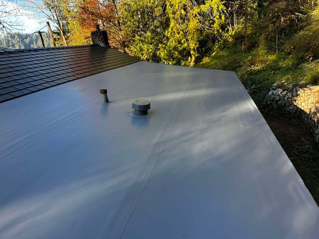 Black Interlock metal roof in Alsea, OR