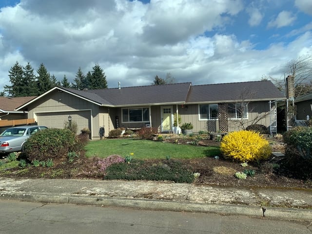 Colonial Brown Interlock metal roof in Salem, OR