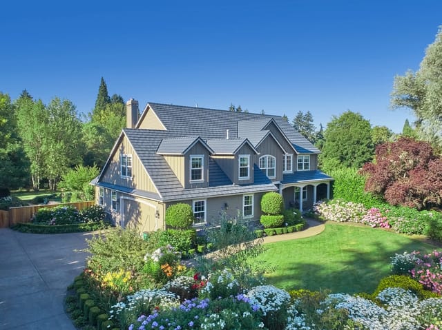 Deep Charcoal Interlock metal roof in Portland, OR