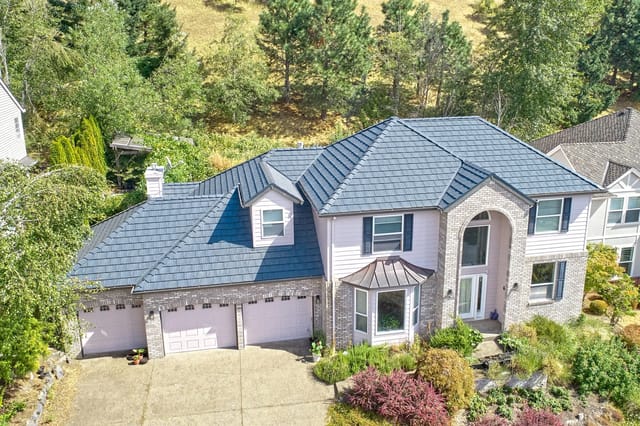Deep Charcoal Interlock metal roof in Portland, OR