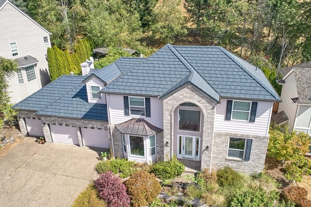 Deep Charcoal Interlock metal roof in Portland, OR