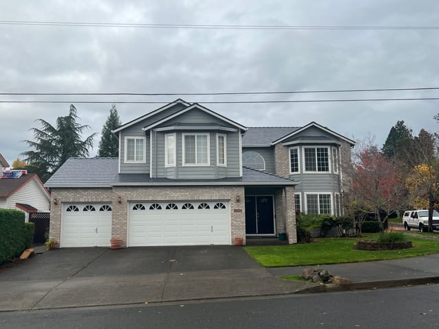 Deep Charcoal Interlock metal roof in Portland, OR