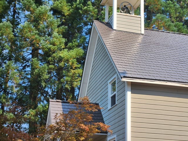 Tudor Brown Interlock metal roof in North Plains, OR