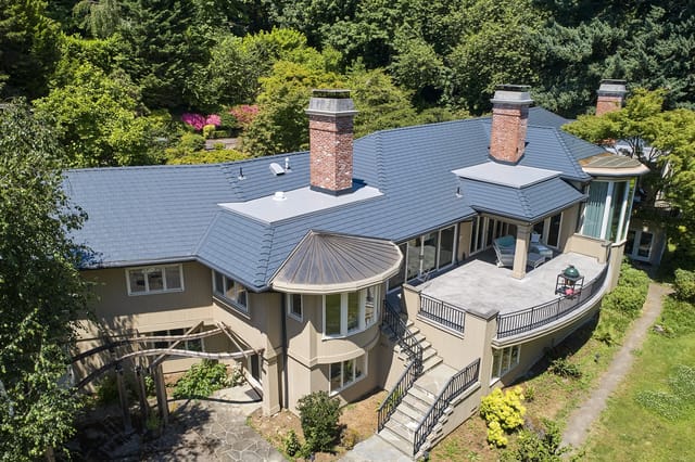 Deep Charcoal Interlock metal roof in Portland, OR