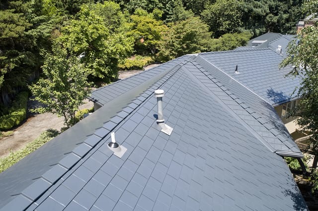 Deep Charcoal Interlock metal roof in Portland, OR