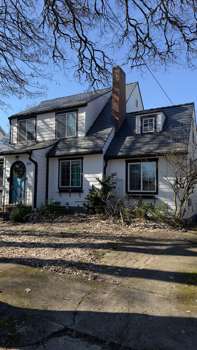 Deep Charcoal Interlock metal roof in Salem, OR
