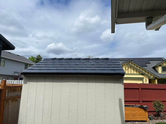 Black Interlock metal roof in Hillsboro, OR