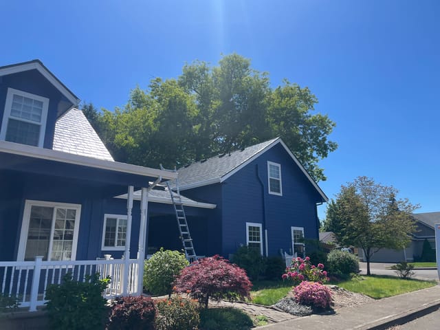 Deep Charcoal Interlock metal roof in Canby, OR