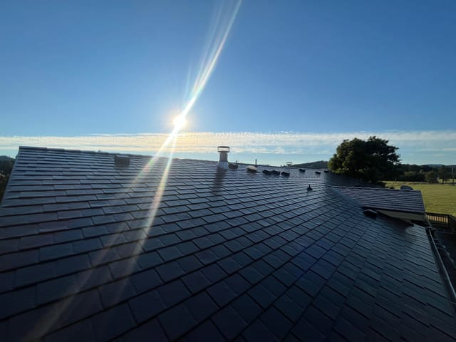 Tudor Brown Interlock metal roof in Willamina, OR
