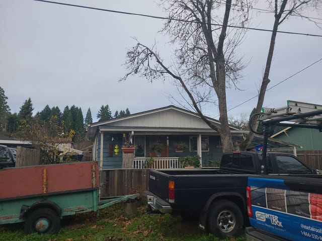 Musket Grey Interlock metal roof in Clackamas, OR