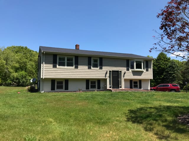 Black Interlock metal roof in Tiverton, RI