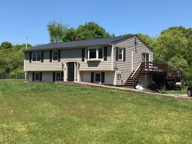 Black Interlock metal roof in Tiverton, RI