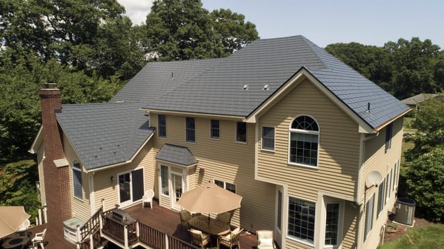 Deep Charcoal Interlock metal roof in Wakefield, RI
