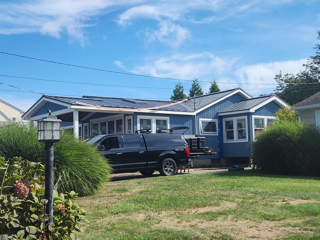 Musket Grey Interlock metal roof in Narragansett, RI