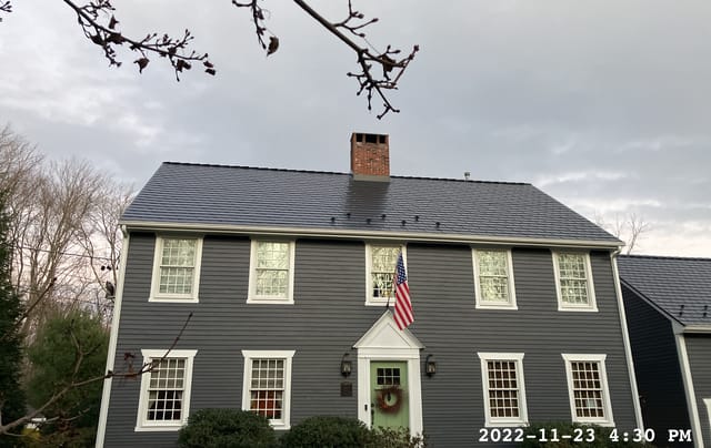 Black Interlock metal roof in Lincoln, RI