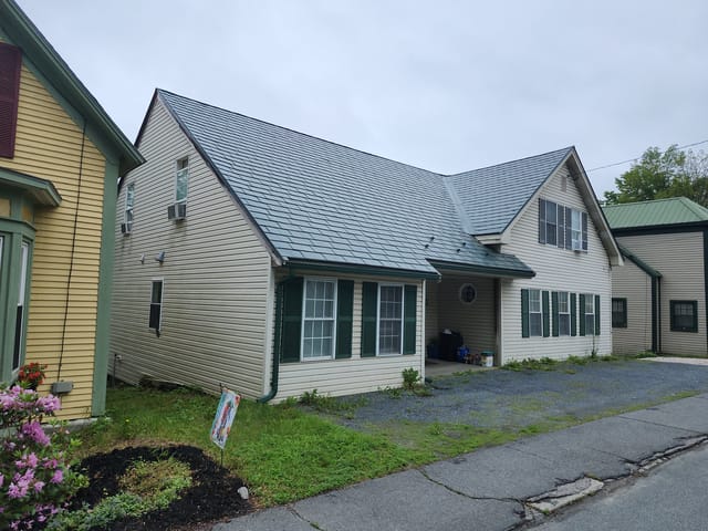 Hunter Green Interlock metal roof in Proctorsville, VT