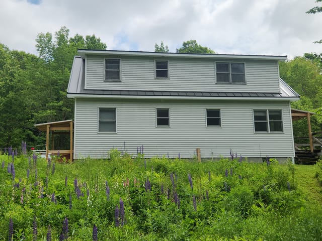 Musket Grey Interlock metal roof in Jericho, VT
