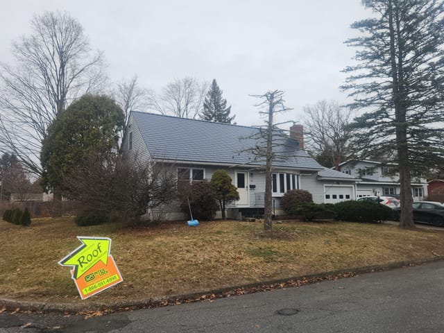 Deep Charcoal Interlock metal roof in South Burlington, VT